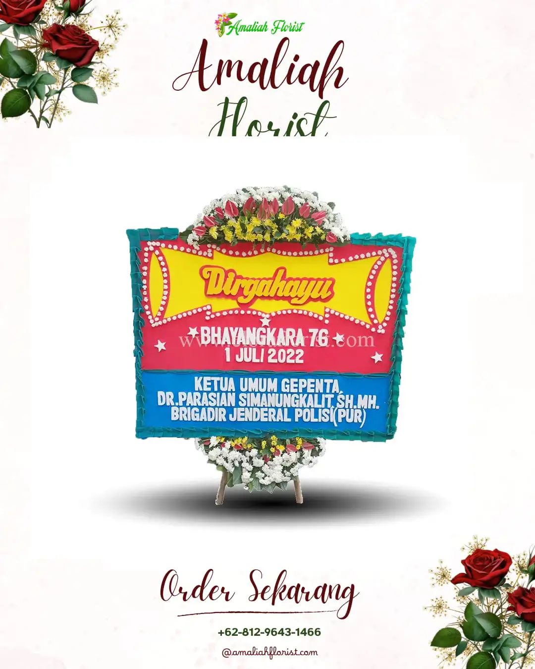Papan Bunga HUT Ulang Tahun Megang Sakti